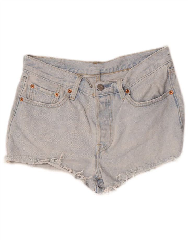 LEVI'S Womens 501 denimshorts W27 Små blå bomuld