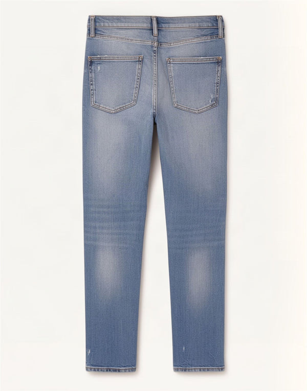 Zara Dame Distressed Slim Jeans EU 36 Small W26 L26 Blue Cotton