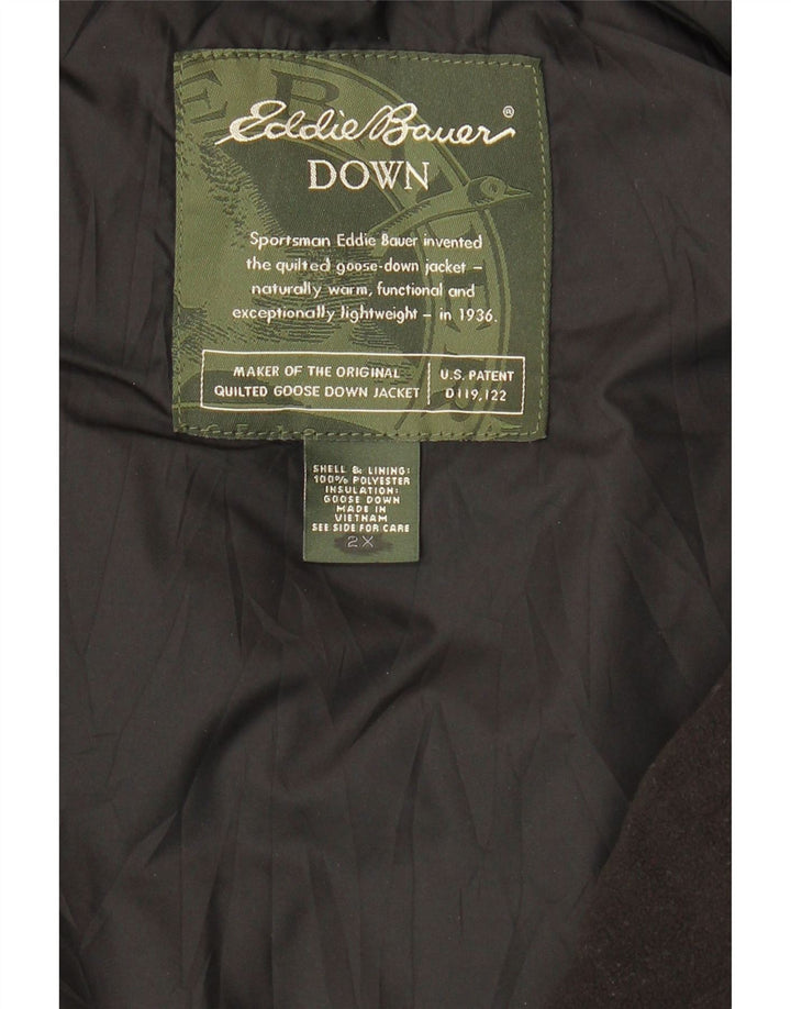 EDDIE BAUER Dame Polstret Gilet UK 20 2XL Rødternet polyester