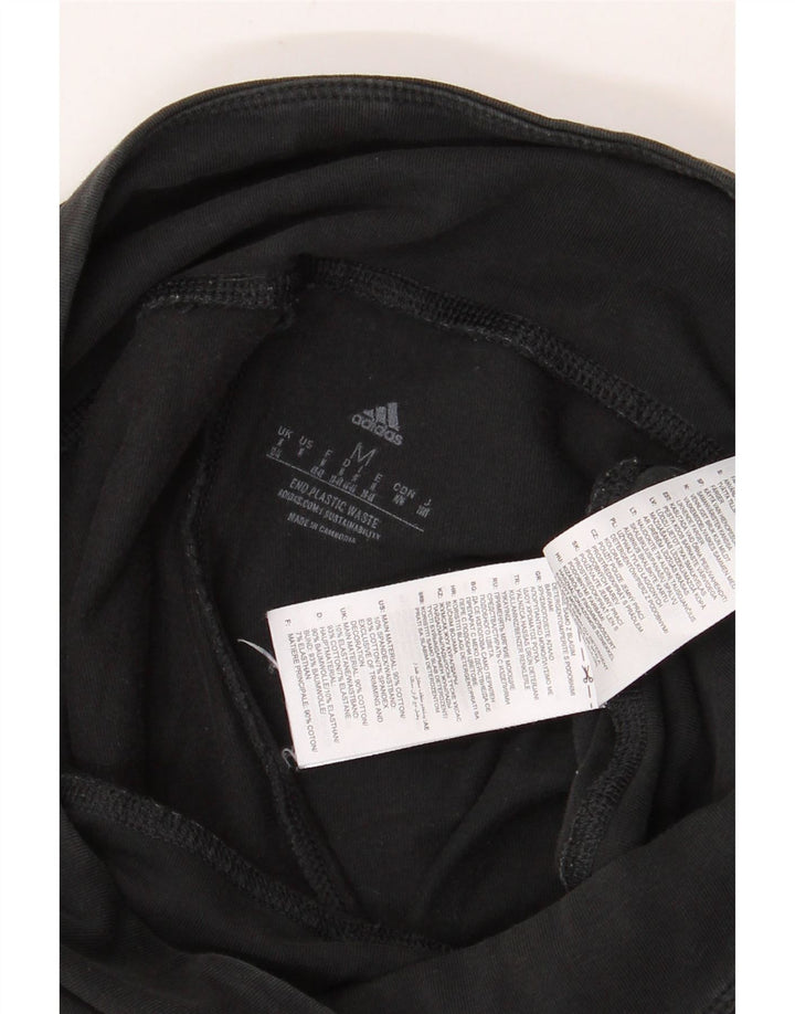 Adidas Dame Leggings UK 12/14 Medium Sort Bomuld