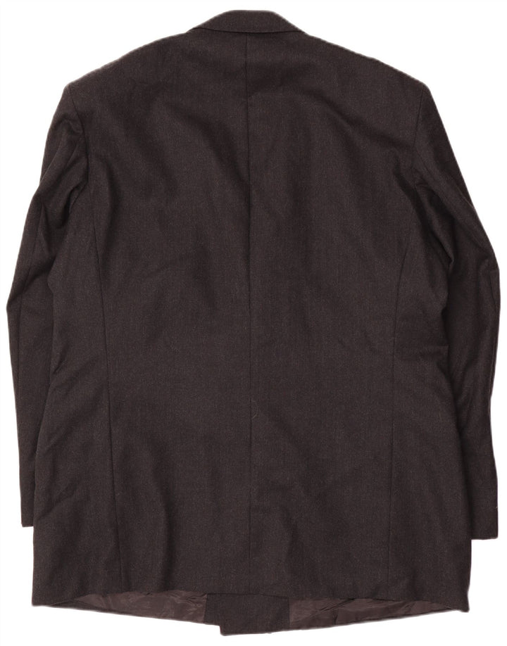 Marks & Spencer Herre Double Breasted Blazer Jacket UK 44 XL Grå New Wool