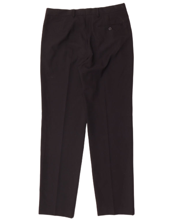 Marks & Spencer Herre Regular Fit Suit Bukser W34 L33 Marineblå polyester