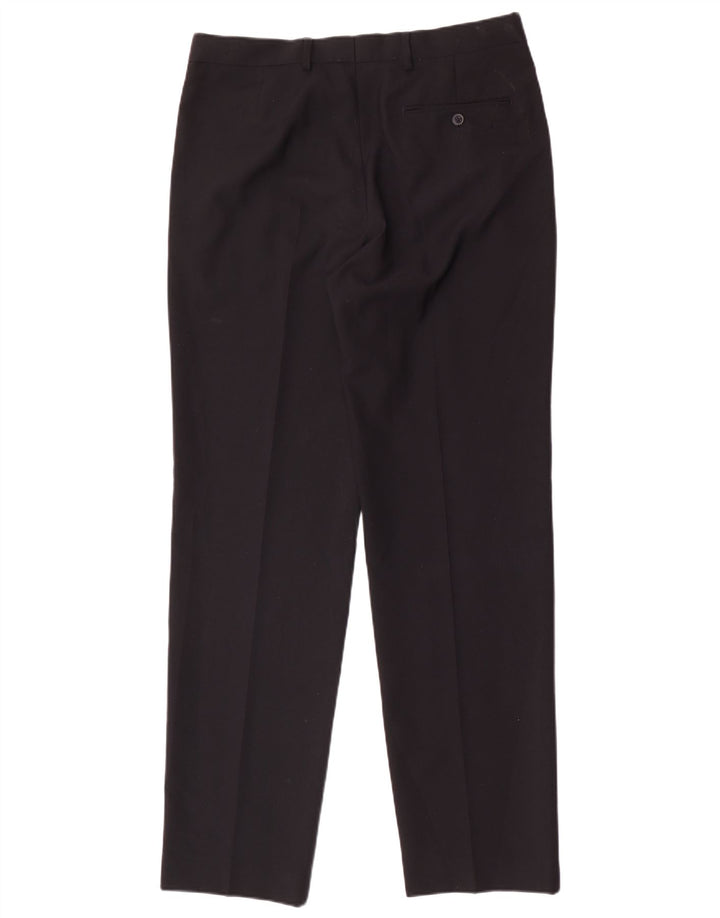 Marks & Spencer Herre Regular Fit Suit Bukser W34 L33 Marineblå polyester