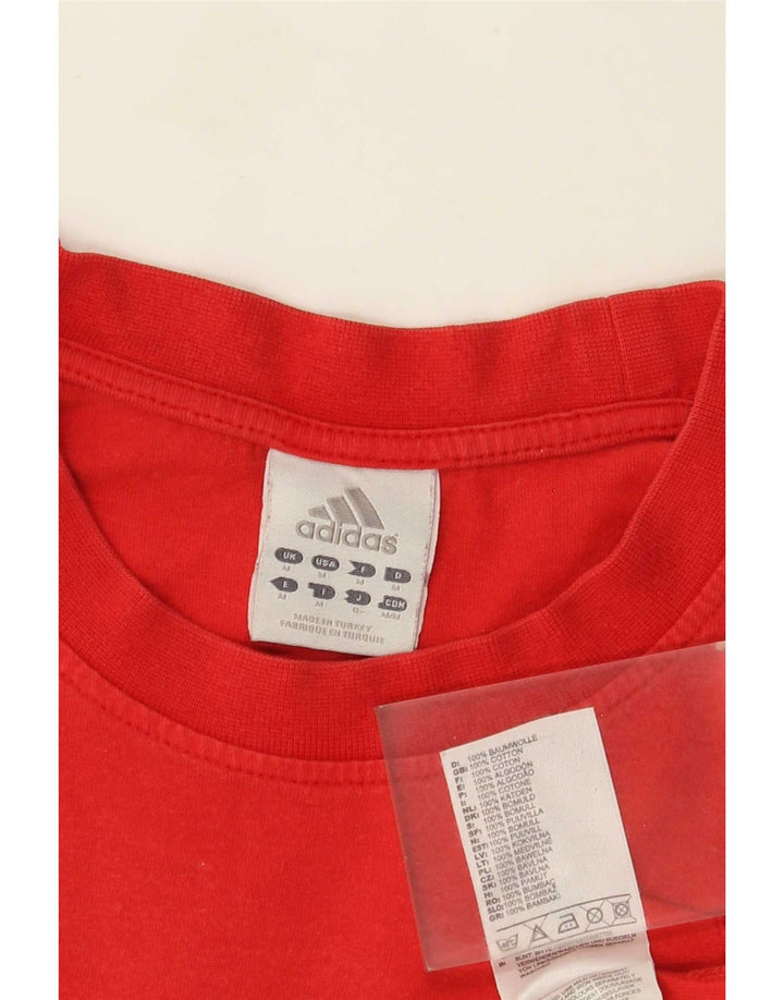 Adidas Herre grafisk T-shirt Top Medium Rød Bomuld