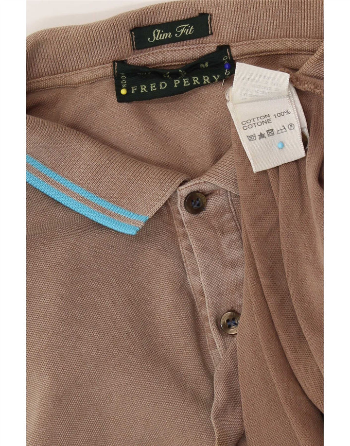 Fred Perry Herre Slim Fit Polo Shirt Medium Brun Bomuld