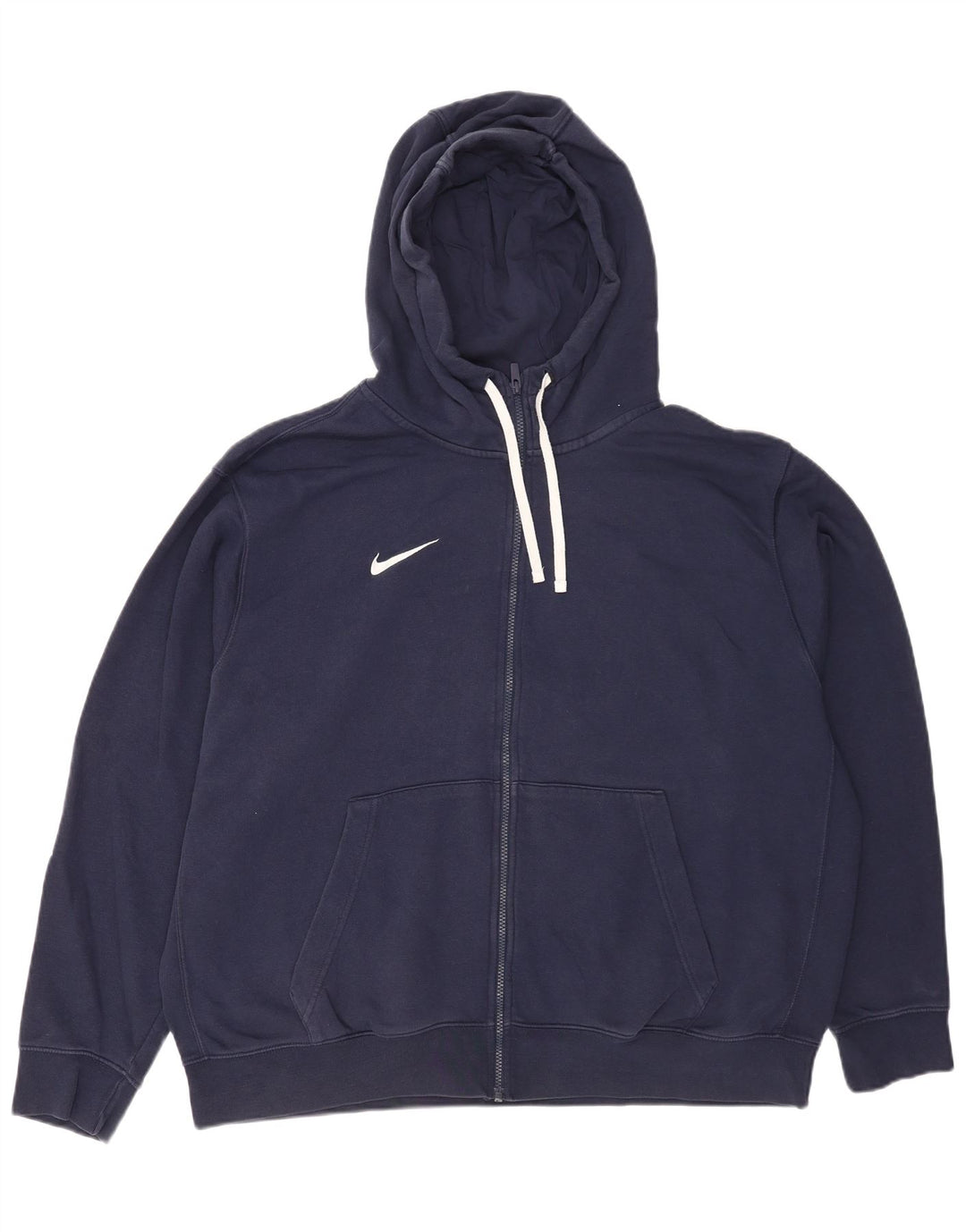 Nike hættetrøje med lynlås til mænd 2XL marineblå bomuld