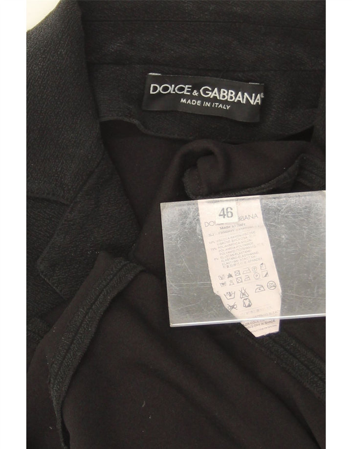 Dolce & Gabbana Dame 5-knaps blazerjakke IT 46 Stor sort viskose