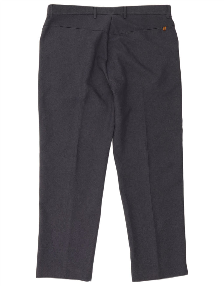 Farah Straight Casual Bukser til mænd W40 L31 Marineblå polyester