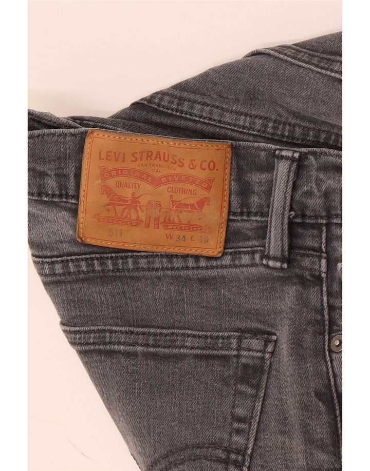 Levi's Mens 511 Slim Jeans W34 L30 Grå
