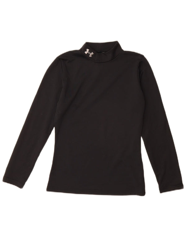UNDER ARMOUR Girls Cold Gear Top Langærmet 9-10 År Medium Sort