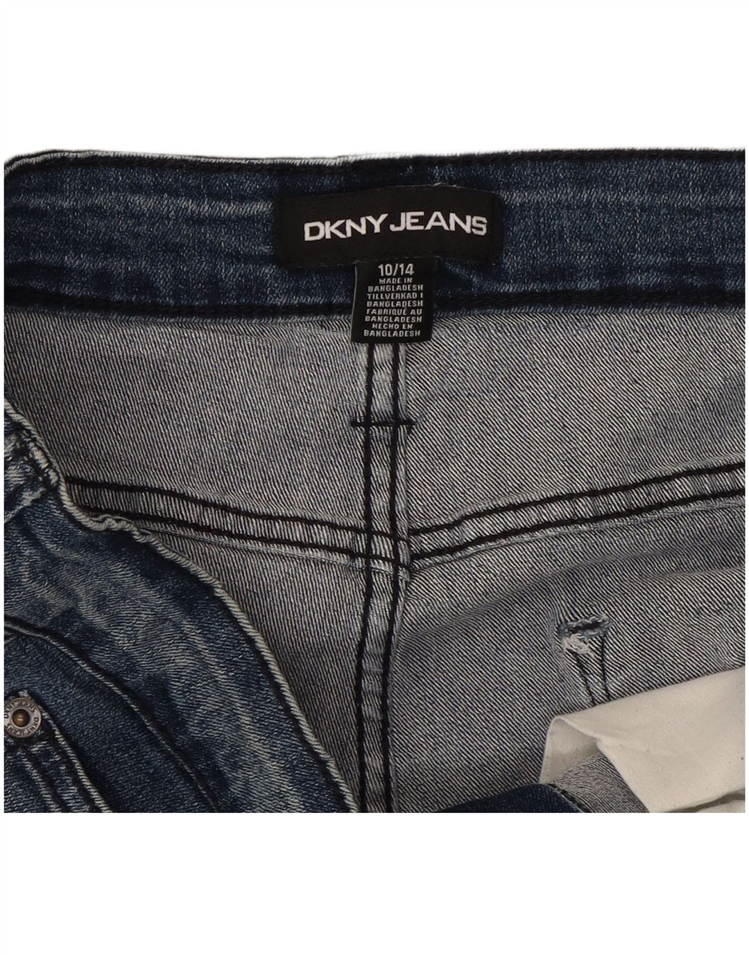Dkny Dame Denim Shorts US 10 Large W30 Blue Cotton
