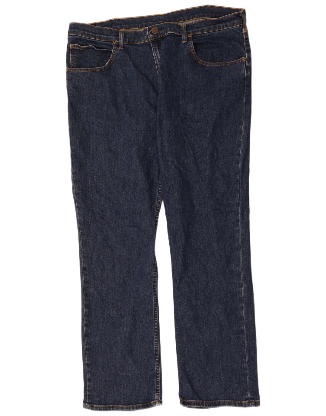 LEE Herre Brooklyn Straight Jeans W42 L32 Marineblå Bomuld