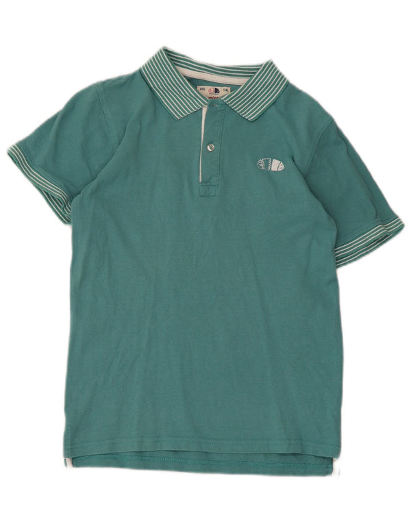 Americanino Boys Graphic Polo Shirt 10-11 Years Large Green Bomuld