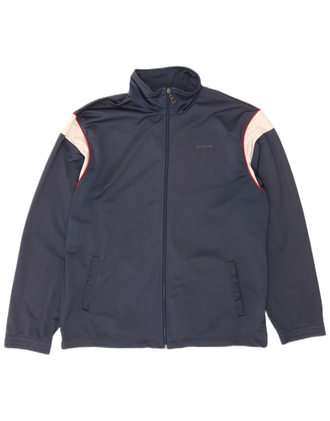 Diadora Herre træningsdragt Topjakke UK 40 Medium Navy Blue Colourblock