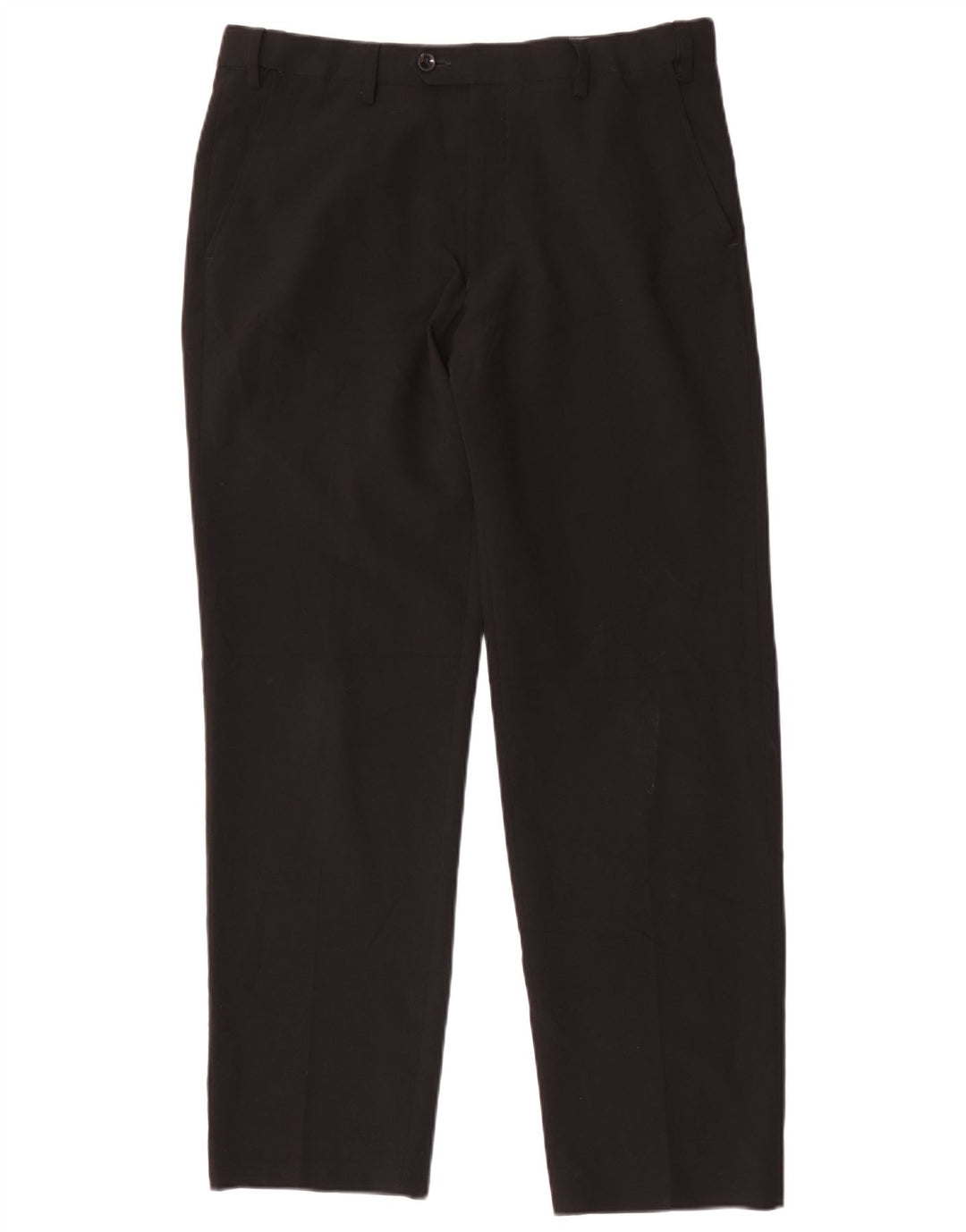 Marks & Spencer Herre Straight Regular Suit Bukser W34 L31 Sort Polyester