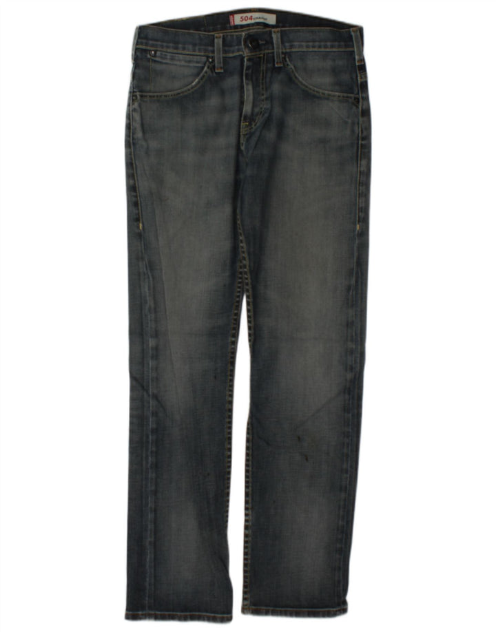 Levi's Herre 504 Straight Jeans W30 L31 Marineblå