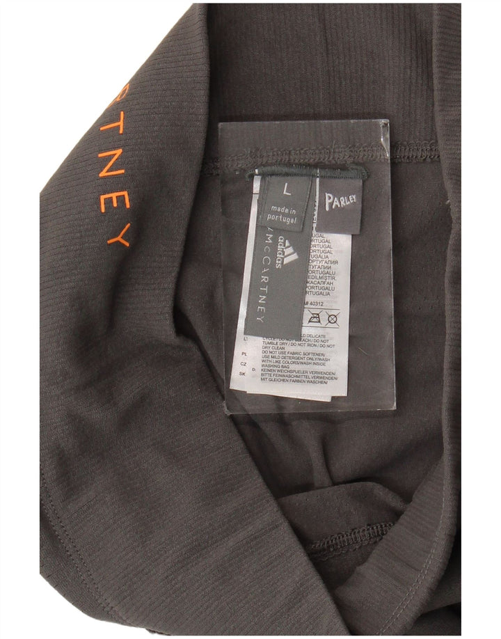 Adidas Dame Stella McCartney Grafiske Leggings UK 14 Stor Grå Polyamid