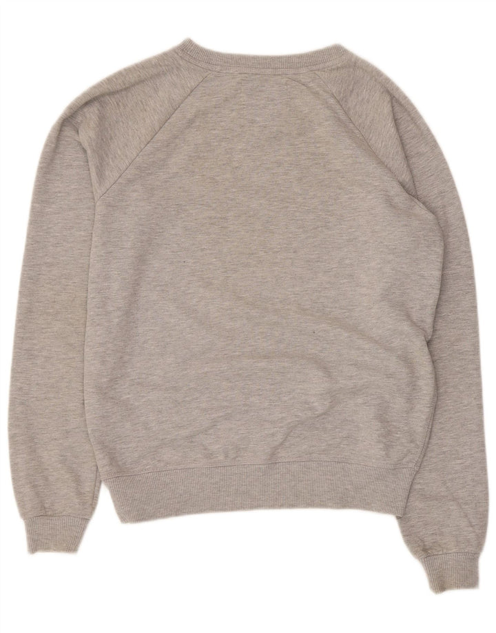 Superdry Graphic Sweatshirt Jumper UK 10 Small Grey Flecked