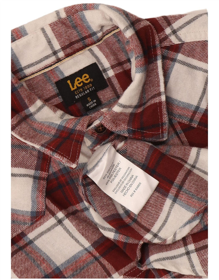 Lee Herre Regular Fit Flannel Shirt Lille Bourgogne ternet bomuld