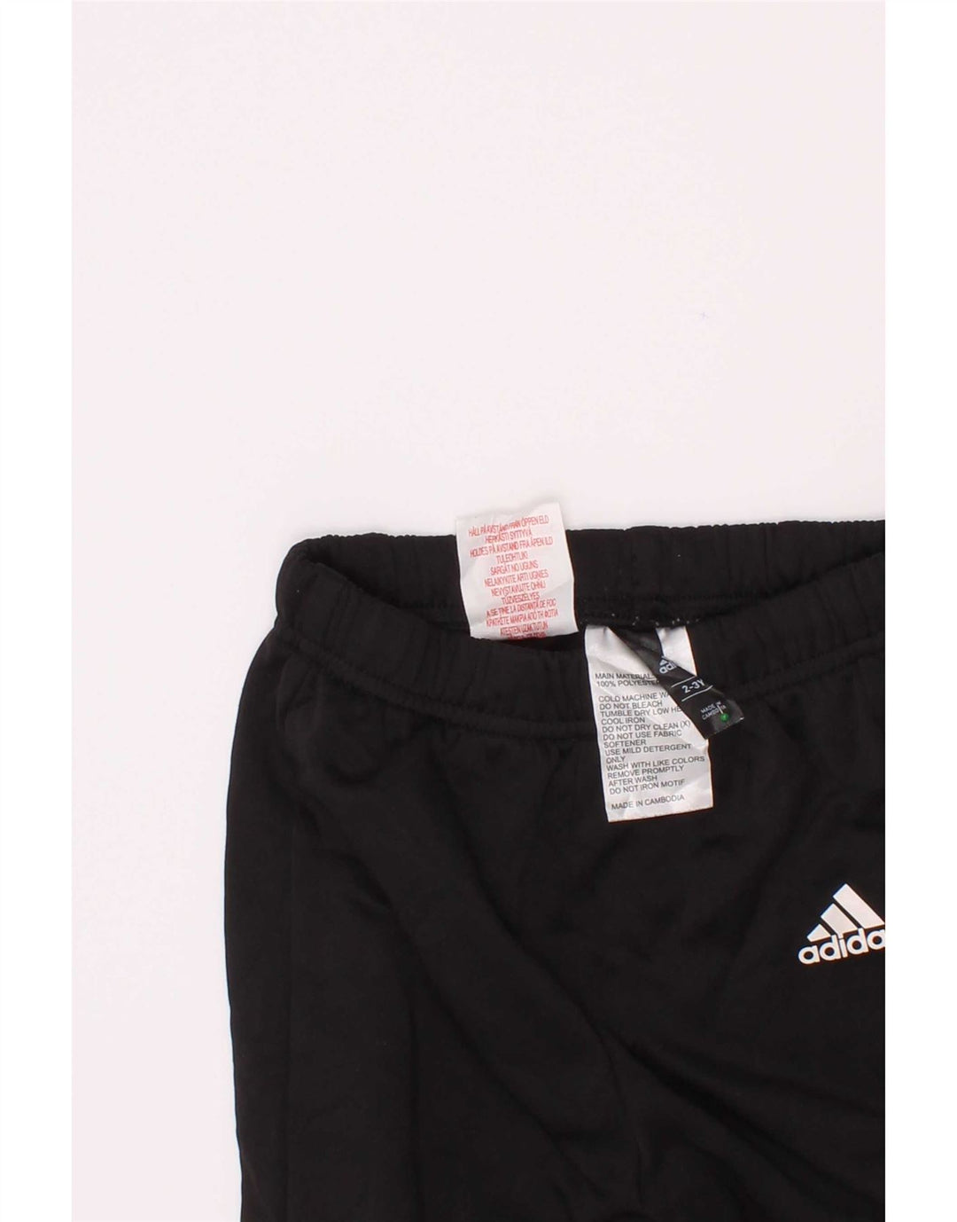 Adidas drenge grafiske træningsdragt bukser 2-3 år Sort Colourblock