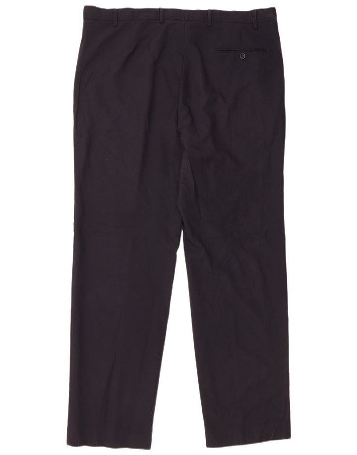 Marks & Spencer Herre Regular Fit Suit Bukser W40 L33 Marineblå polyester