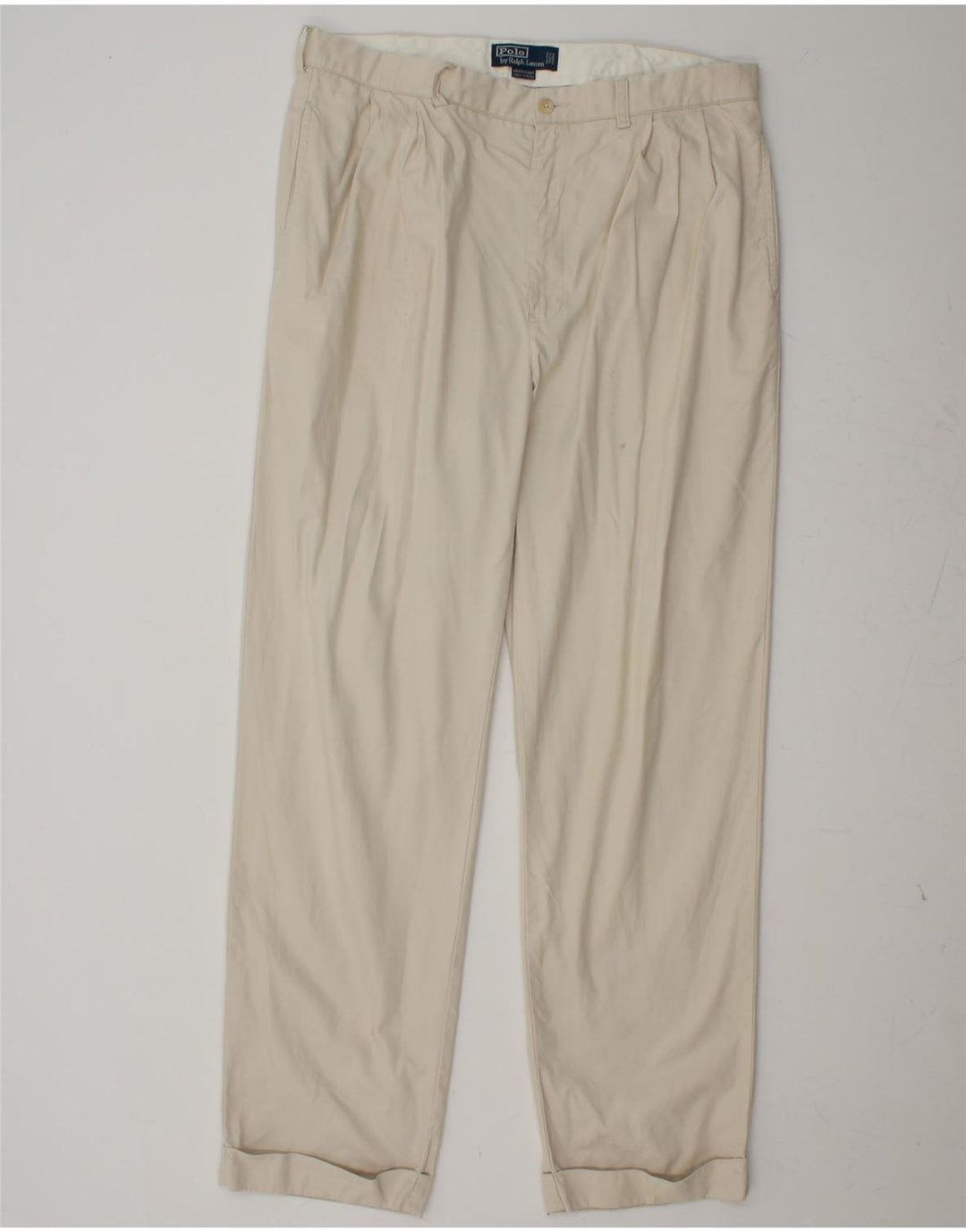 POLO RALPH LAUREN Herre Pegged Chino Bukser W35 L32 Off White Bomuld