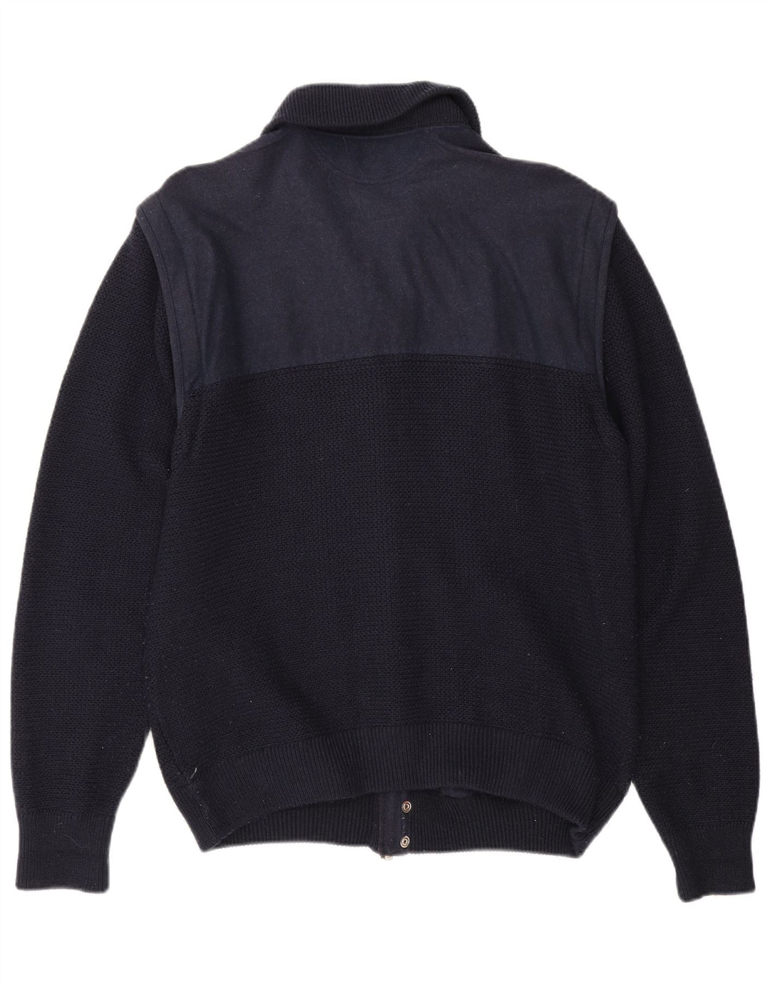 Loli Wolf Herre Yachting Cardigan Sweater Medium Navy Blue Colourblock Uld