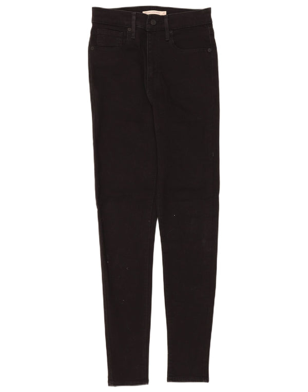 Levi's Dame Mile High Super Skinny Jeans W27 L30 Sort Bomuld