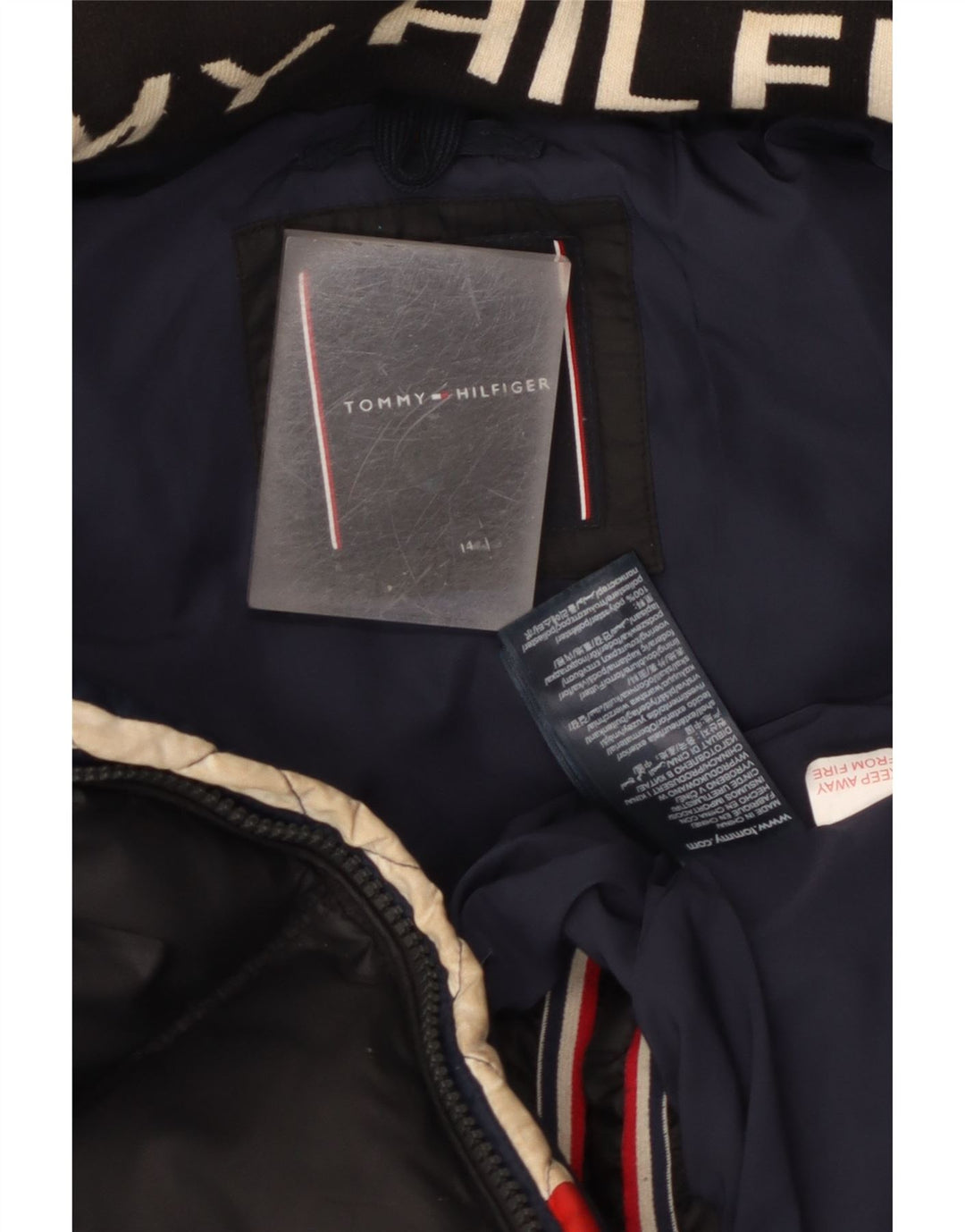 Tommy Hilfiger drenge hættepolstret jakke 13-14 år sort polyester