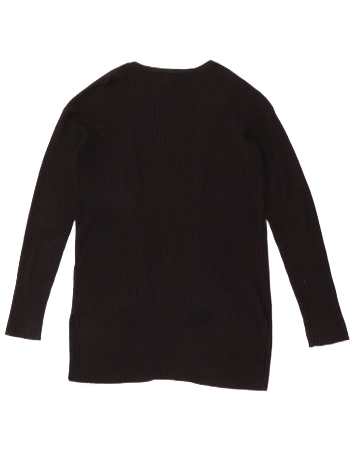 Marks & Spencer Dame Oversized Open Cardigan Sweater UK 6 XS Sort