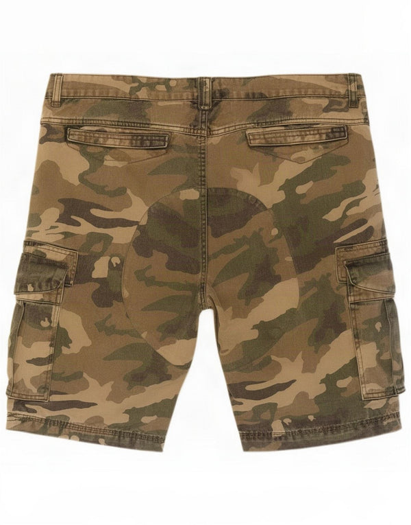 Bench Mens Cargo Shorts Large W34 Khaki Camouflage Cotton