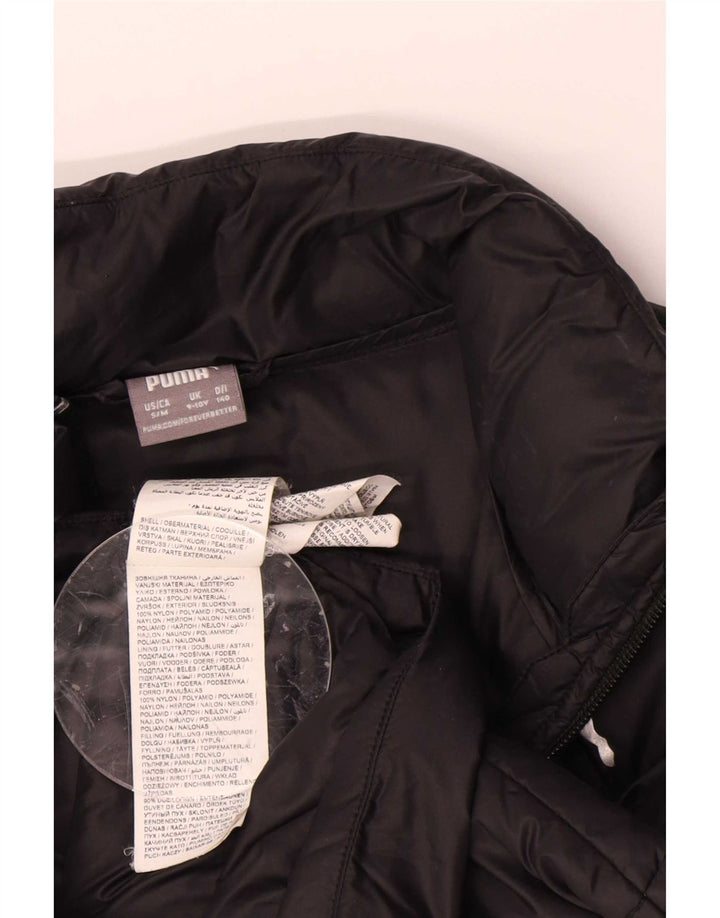 Puma piger grafisk polstret jakke 9-10 år sort nylon