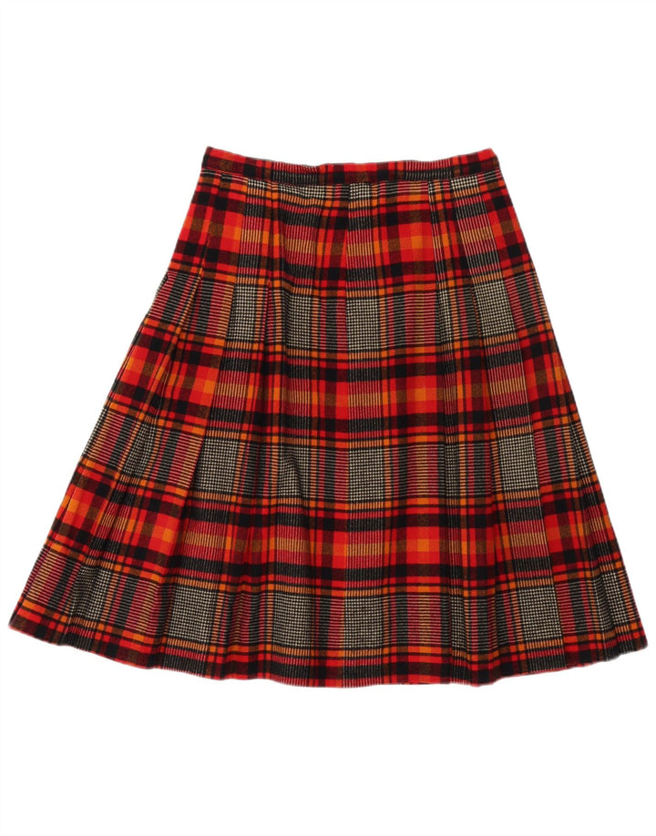Vintage A-line nederdel til kvinder W30 Medium rød plaid