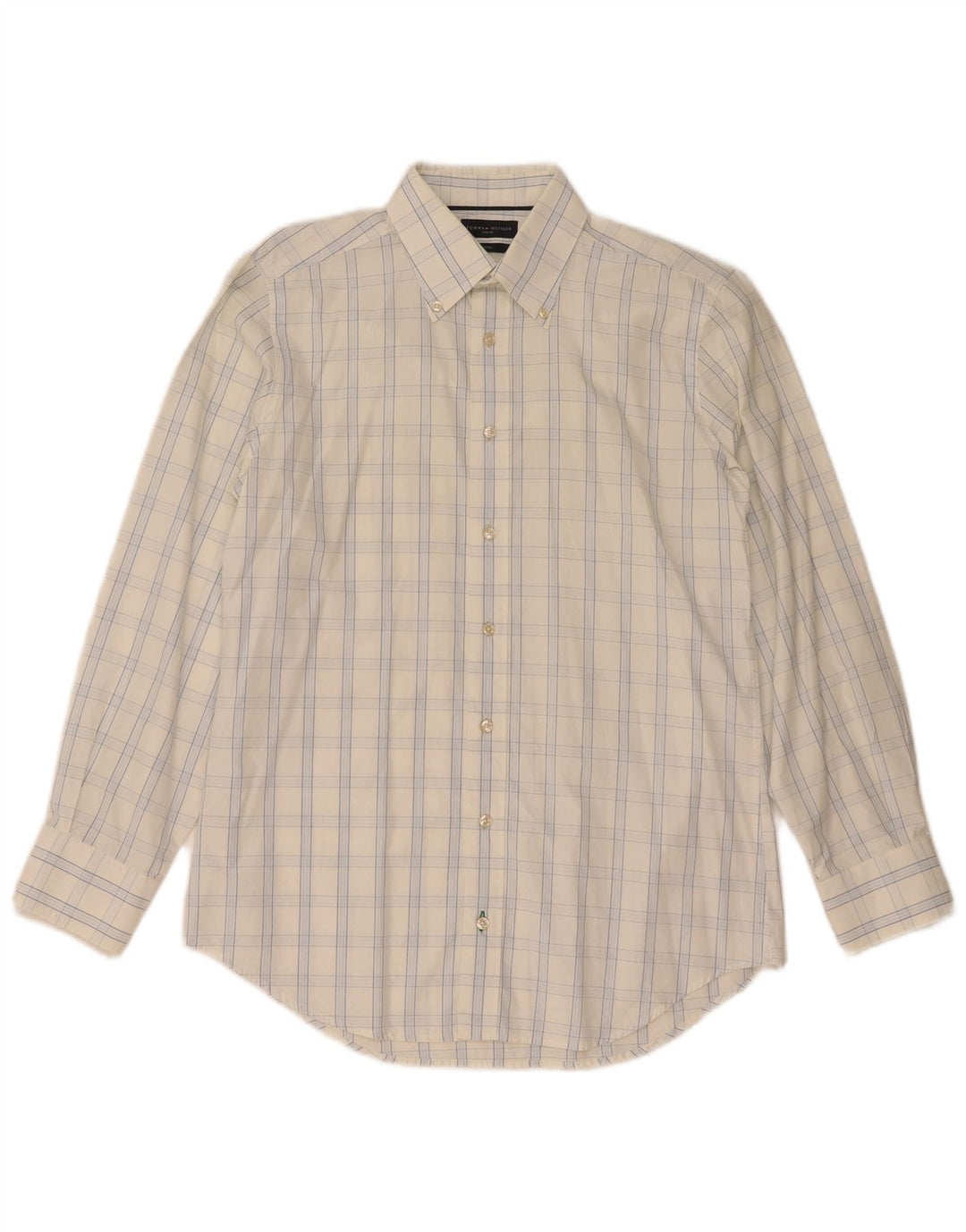 TOMMY HILFIGER Herre Fitted skjorte str. 38 15 Medium hvid ternet