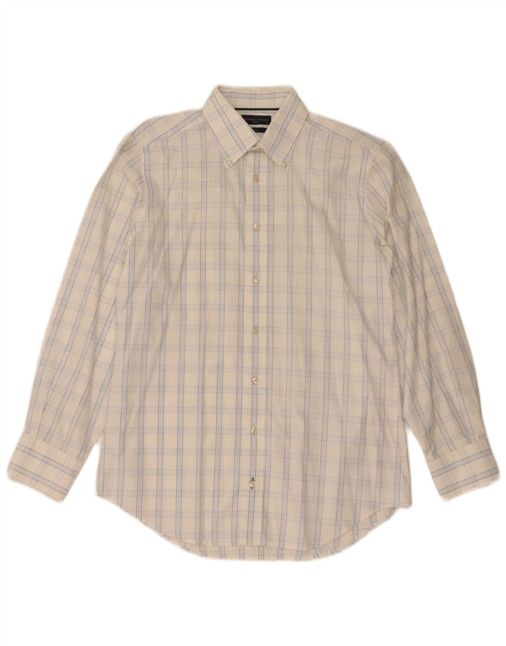 TOMMY HILFIGER Herre Fitted skjorte str. 38 15 Medium hvid ternet