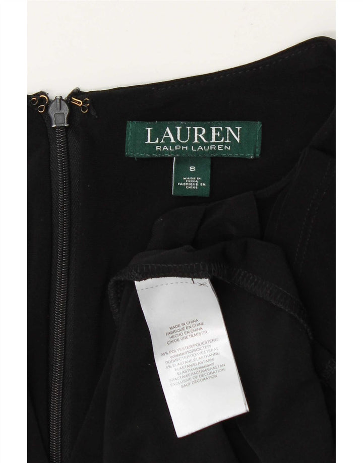 Ralph Lauren Dame A-Line Kjole US 8 Medium Sort Polyester