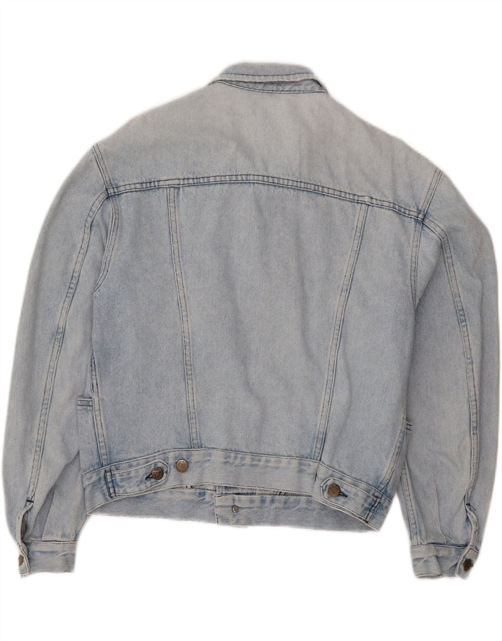VINTAGE Womens Crop Denim Jacket IT 40 Small Blue Vintage Vintage and Second-Hand Vintage from Messina Hembry 