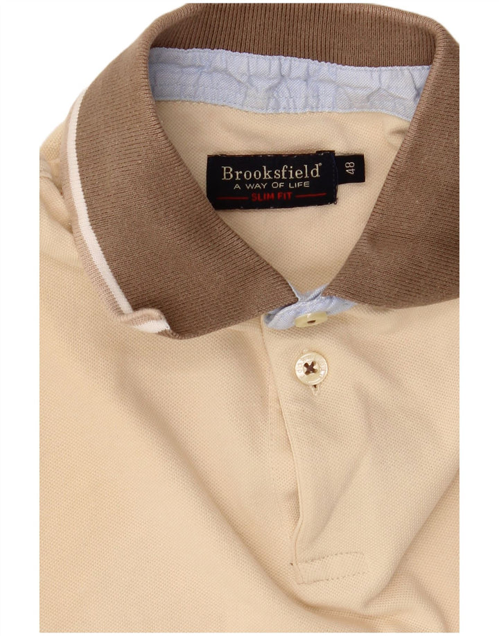 Brooksfield Herre Slim Fit Polo Shirt IT 48 Medium Beige
