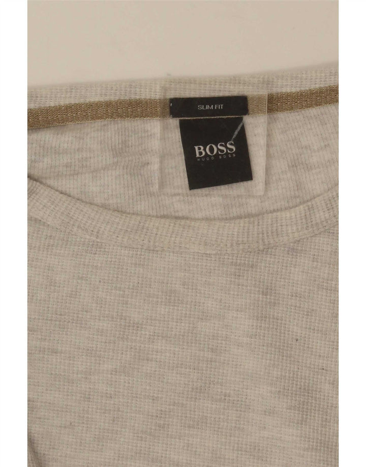 Hugo Boss Herre Slim Fit Top Langærmet Stor Grå