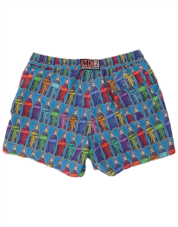 MC2 SAINT BARTH Badeshorts med abstrakt mønster til mænd 2XL blå nylon