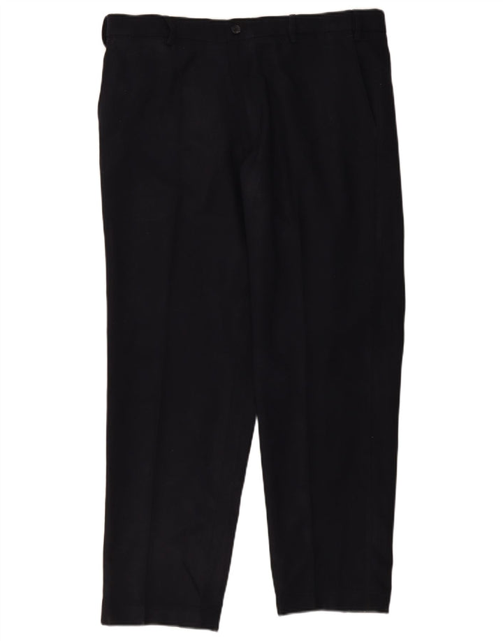 Marks & Spencer Herre Regular Chino Bukser W38 L29 Navy Blue Polyester