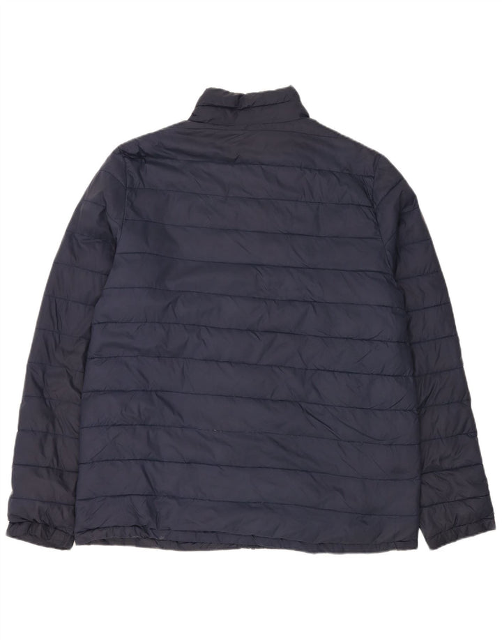 Weird Fish Herre polstret jakke UK 40 Large Navy Blue Nylon