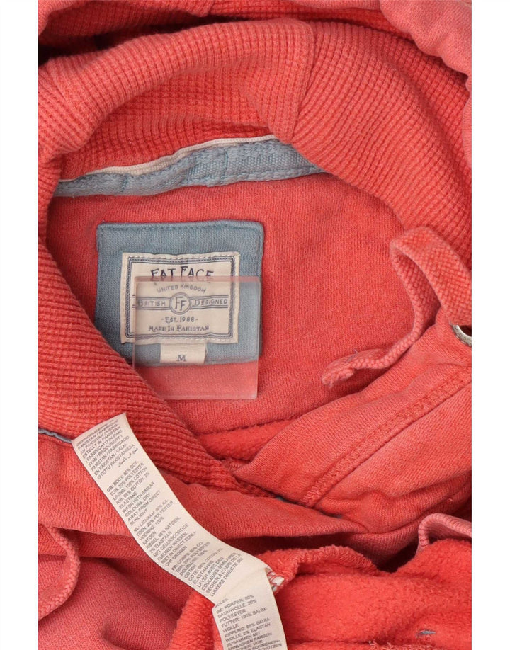Fat Face Dame Oversized Hoodie Jumper UK 14 Medium Rød Bomuld