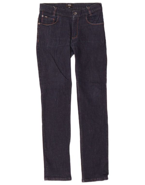 Hugo Boss Slim Jeans til drenge 11-12 år XS W26 L29 Marineblå bomuld