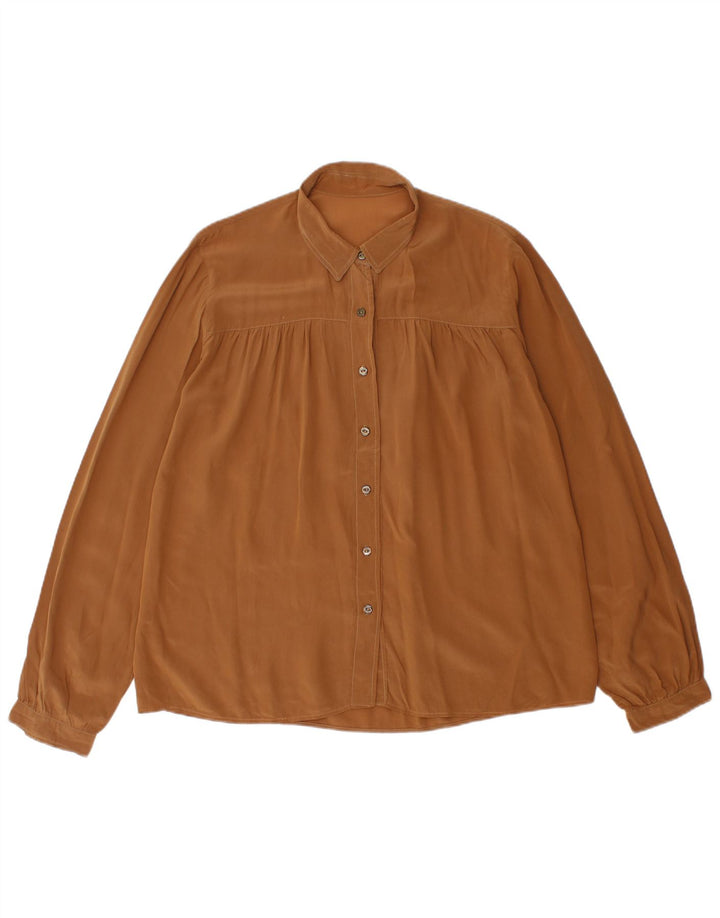 VINTAGE Dameskjorte UK 18 XL Brun