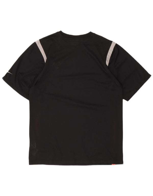 Nike T-shirt top til mænd UK 38/40 Medium Sort Colourblock Polyester Sports