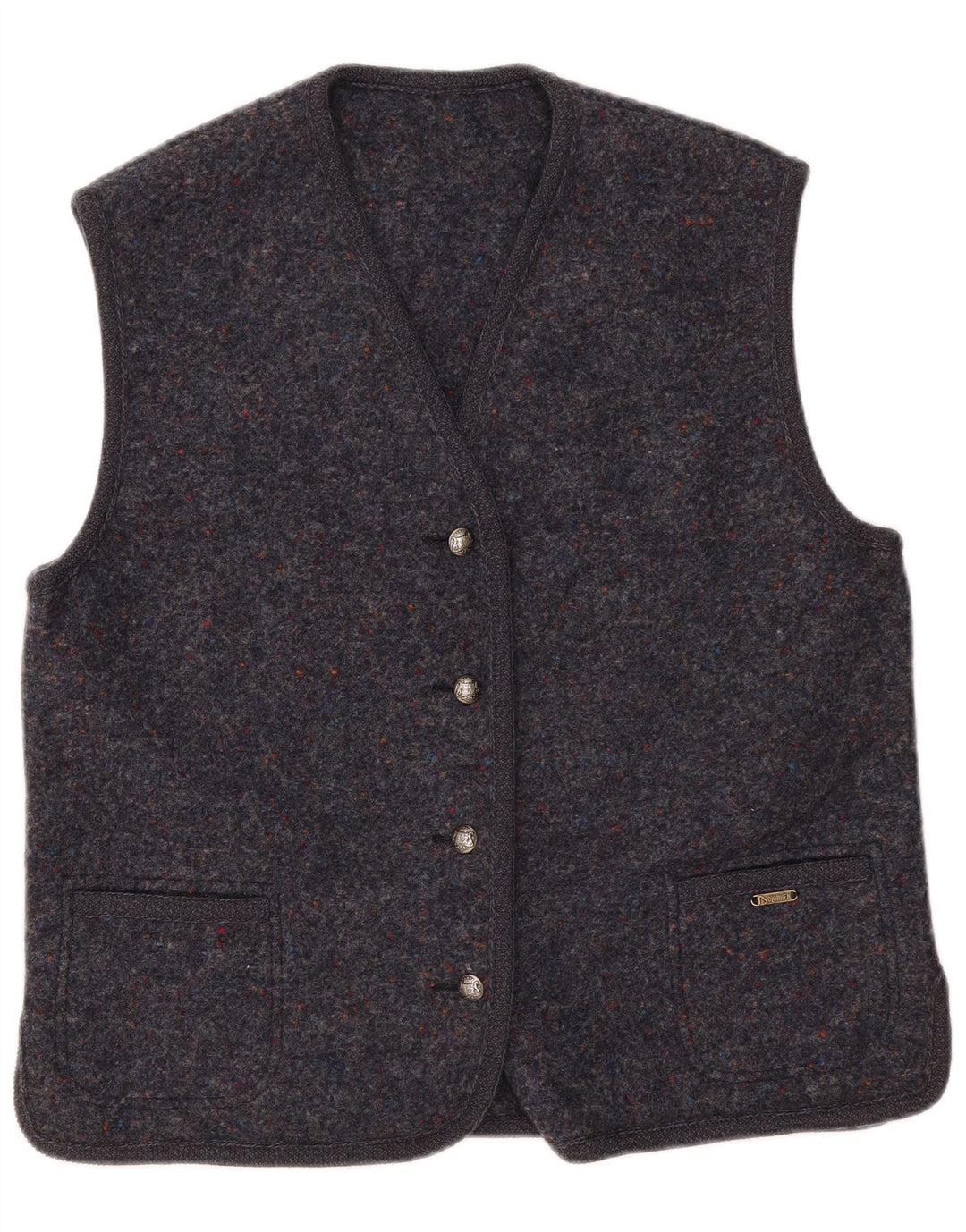 Dolomiten Damevest UK 20 2XL Navy Blue Flecked
