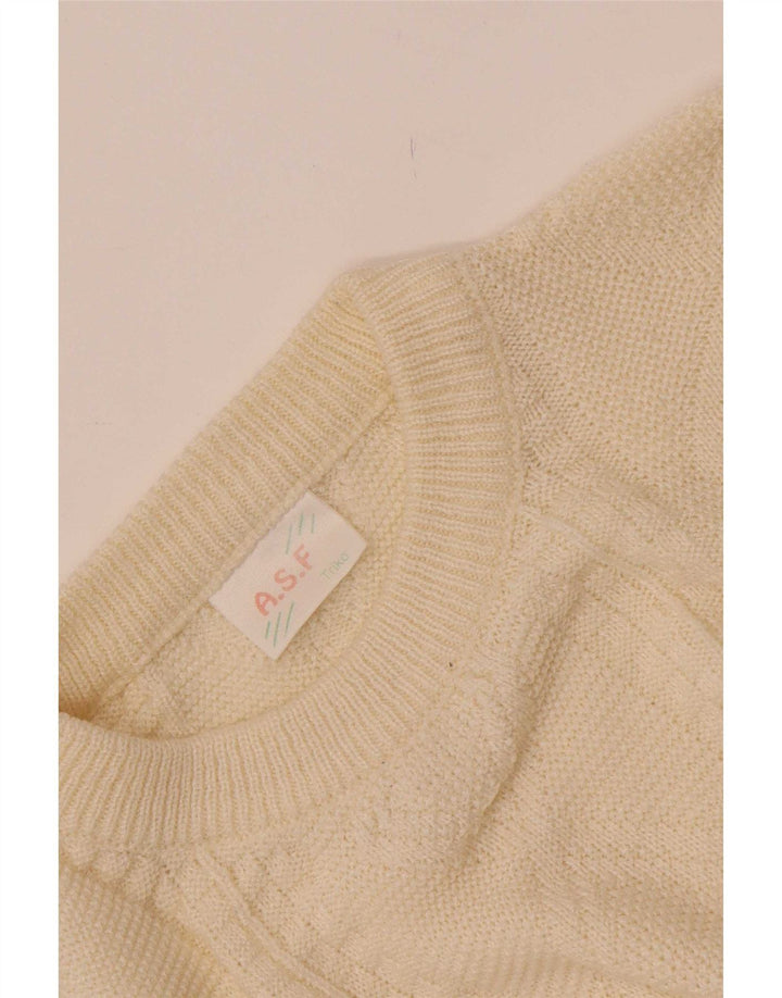 A.S.F Herre sweater med rund hals, medium off white