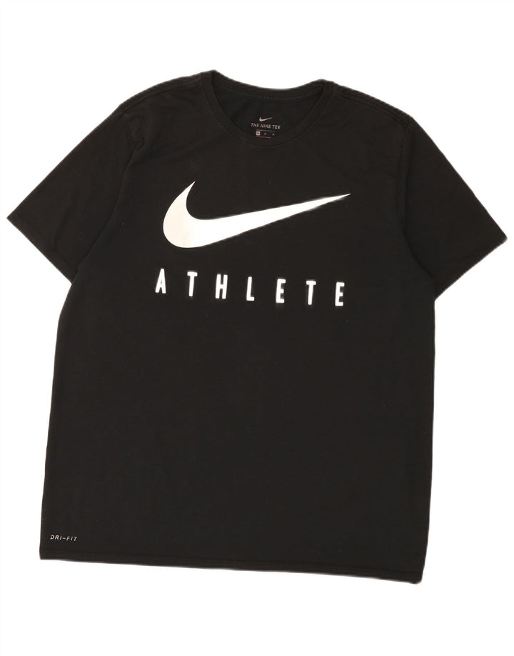 Nike Herre Dri Fit Grafisk T-Shirt Top XL Sort