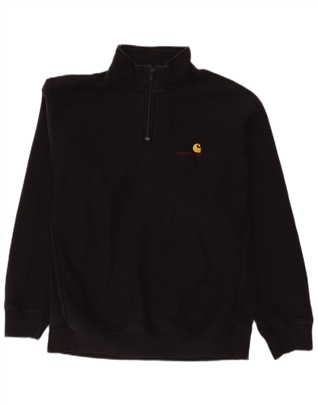 Carhartt Sweatshirt med lynlås til mænd, stor sort bomuld